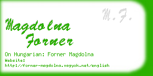 magdolna forner business card